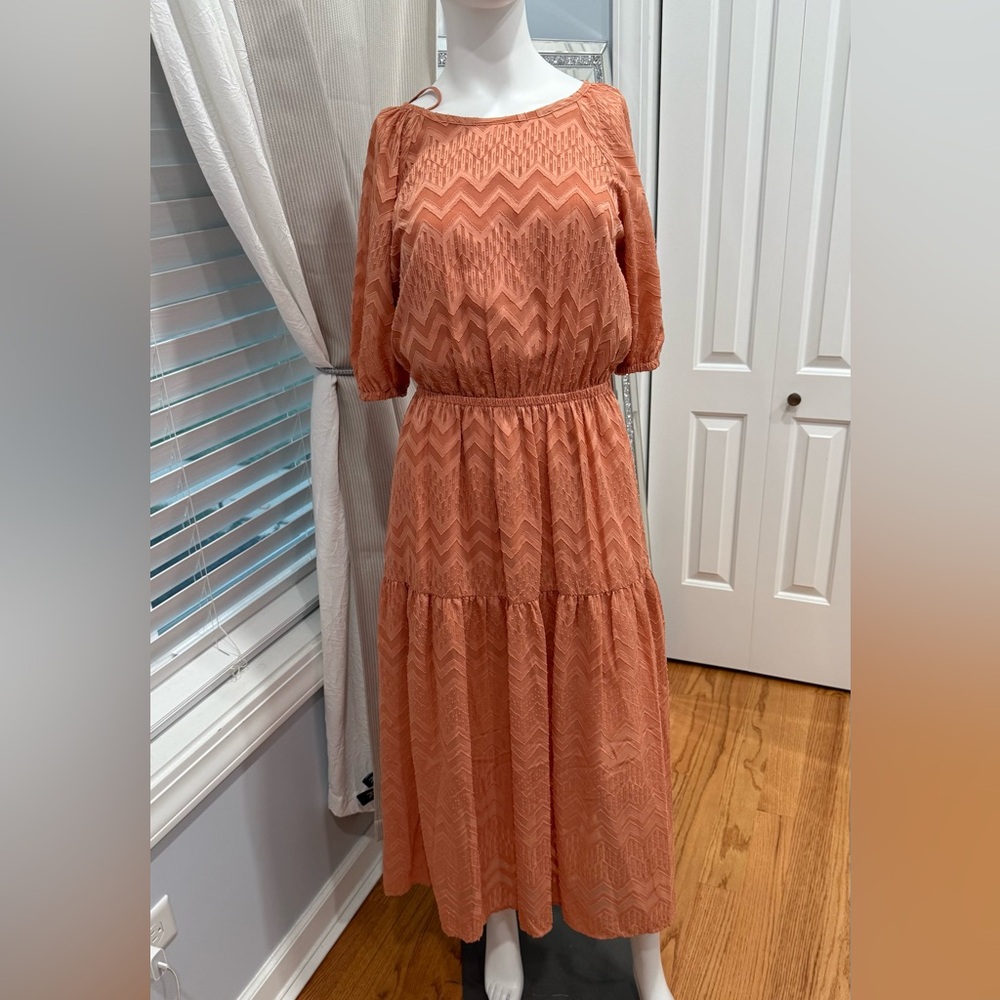 Target Coral Chevron Maxi Dress